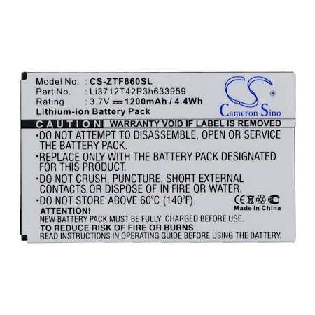 Bsc Preferred ZTE E700 F860 F868 F866 I909 Mobile Phone Replacement Battery CS-ZTF860SL.2